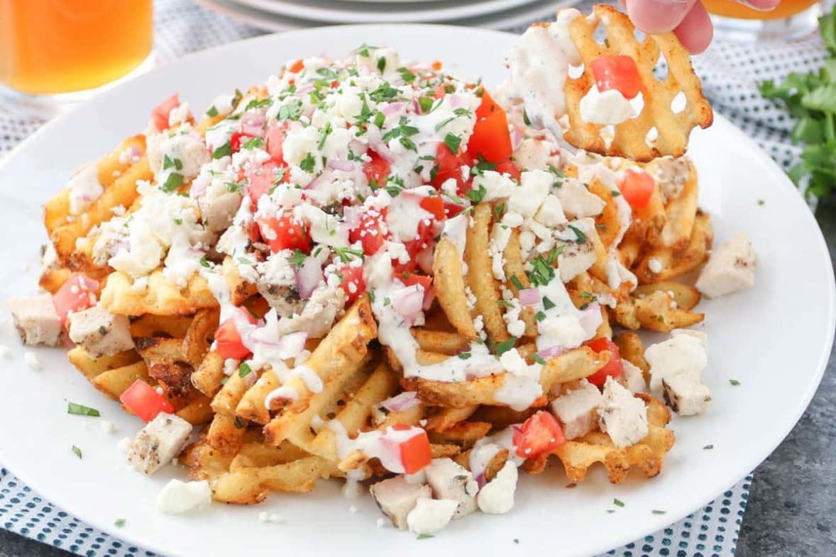 Greek Chicken Fries ready to be devoured!