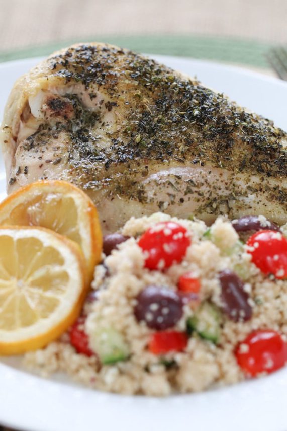 Ready to eat Roasted Greek Chicken and Couscous Salad