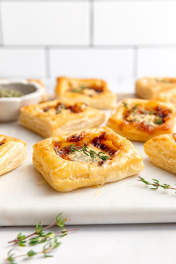Blue Cheese Puff Pastry and Fig Jam Tarts Recipe