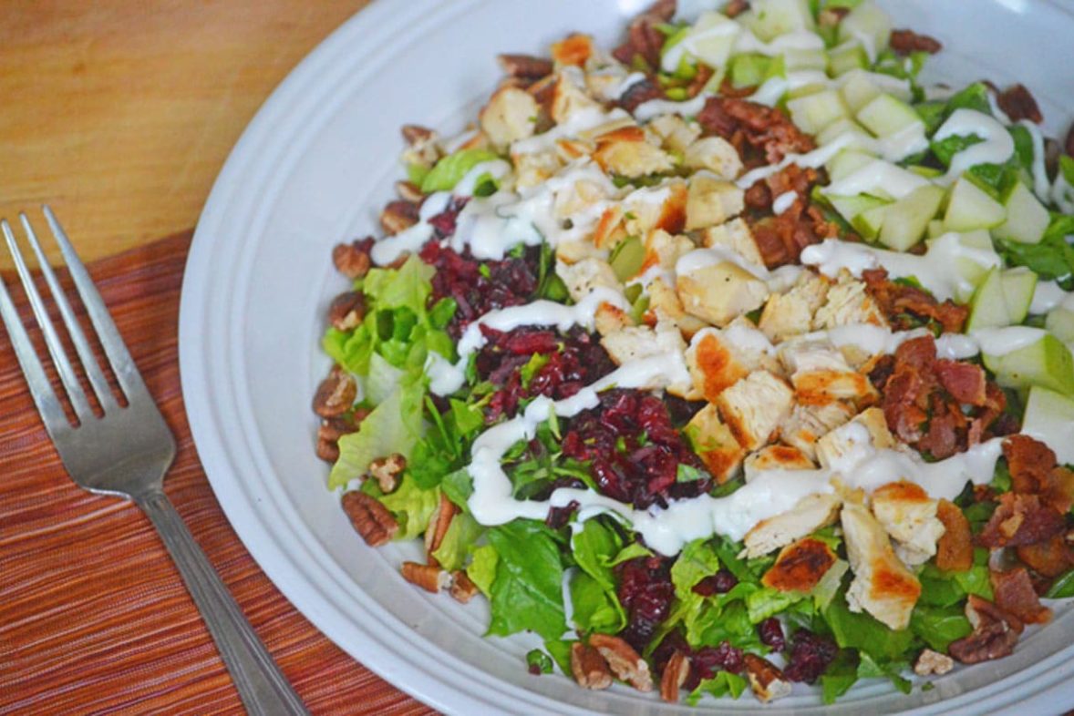 Plate of Autumnal Chopped Salad