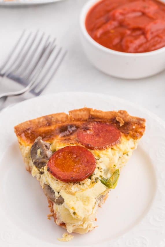 Hot slice of Pizza Quiche