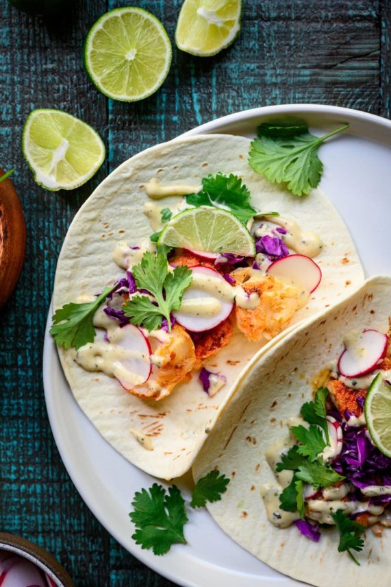 Preparing Easy Fish Tacos with Litehouse Avocado Ranch Dressing
