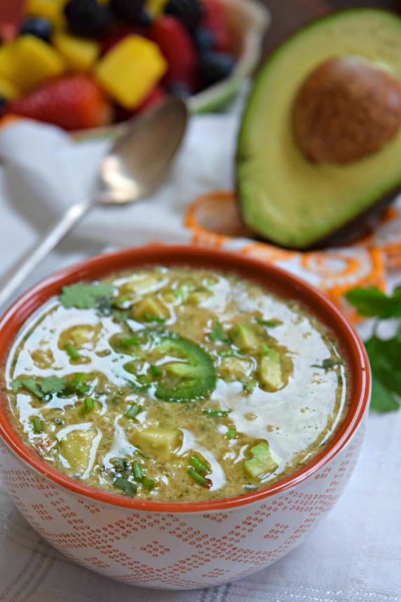 Big bowl of Tex-Mex Egg Drop Soup