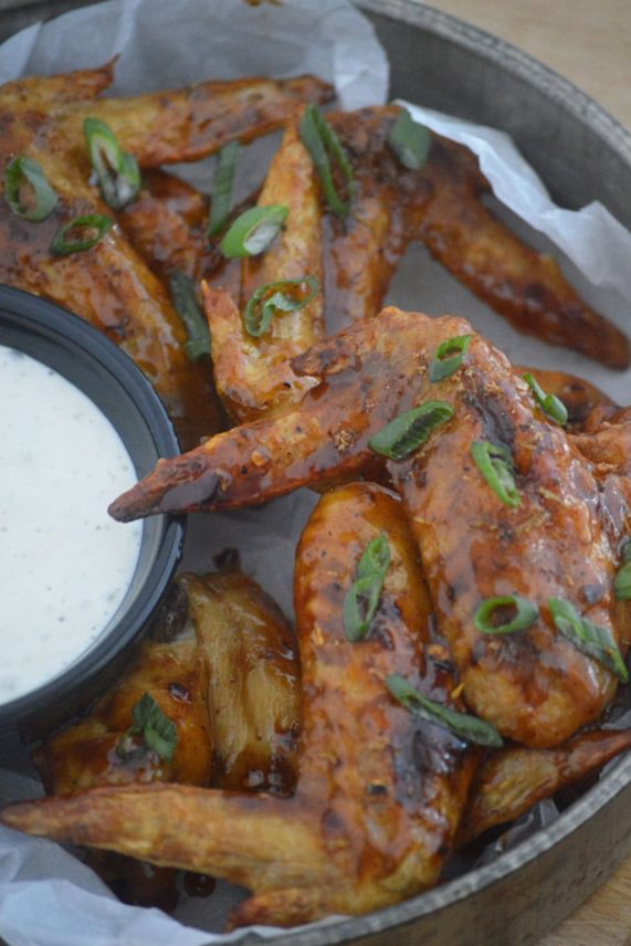 Hot batch of Sweet and Spicy Jerk Chicken Wings